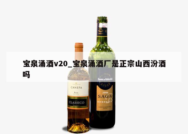 宝泉涌酒v20_宝泉涌酒厂是正宗山西汾酒吗